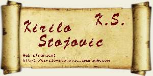 Kirilo Stojović vizit kartica